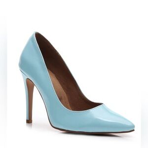 Burju - Adira Pastel Blue Vegan Patent Street Sole